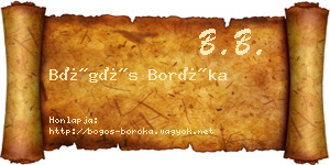 Bögös Boróka névjegykártya